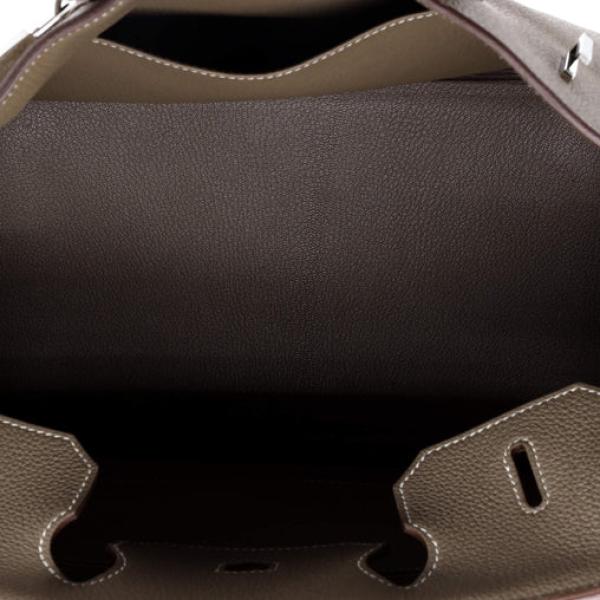 Hermes Birkin Handbag Grey Togo with Palladium Hardware 35