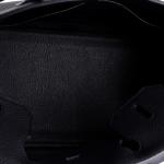 Hermes Birkin Handbag Noir Togo with Palladium Hardware 30