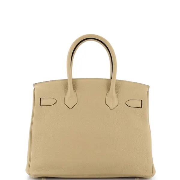 Hermes Birkin Handbag Light Togo with Gold Hardware 30