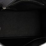 Hermes Birkin Handbag Noir Togo with Palladium Hardware 25