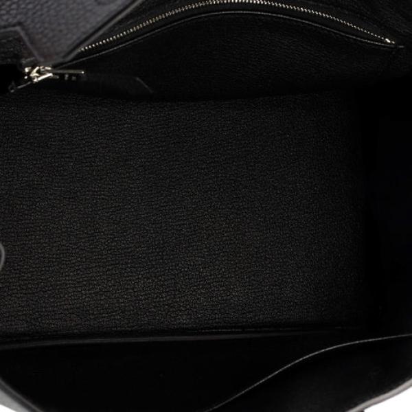 Hermes Birkin Handbag Noir Togo with Palladium Hardware 25